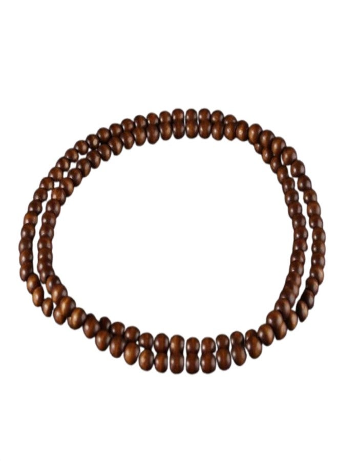 Kicomvi Natural Wood Beads Necklace Handmade Wooden 8MM Beaded Chunky Strand Necklaces-brown - Image 1